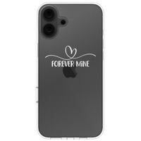 Personalisierte Hülle mit elegantem Herz iPhone 16 - Transparent