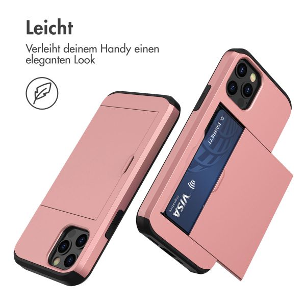 imoshion Backcover mit Kartenfach Apple iPhone 12 (Pro) - Rosé gold
