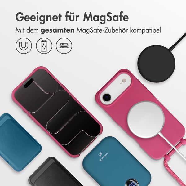 imoshion Color Backcover mit abnehmbarem Handykette und MagSafe Apple iPhone Air - Raspberry