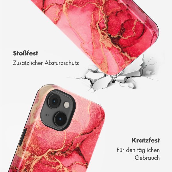 Selencia Vivid Tough Back Cover mit MagSafe für das iPhone 14 - Rosy Marble