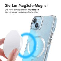 imoshion Klare Glitter Backcover mit MagSafe Apple iPhone 14 - Silber