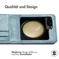 imoshion Luxuriöse Klapphülle für das Samsung Galaxy Z Flip 6 - Hellblau