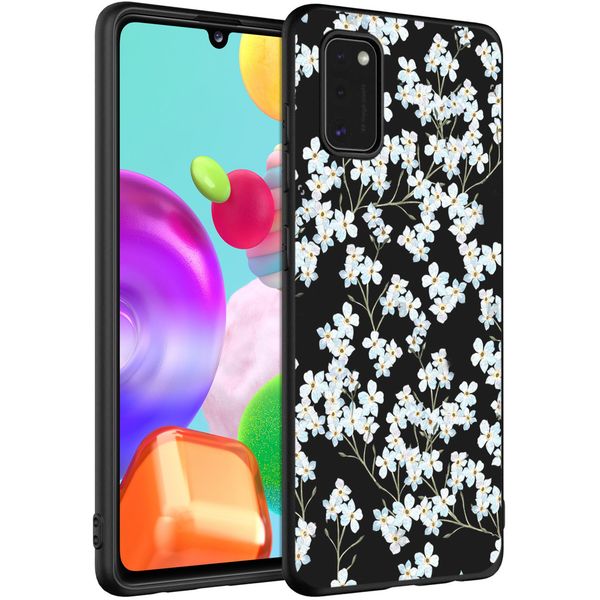 imoshion Design Hülle Samsung Galaxy A41 - Blume - Weiß / Schwarz