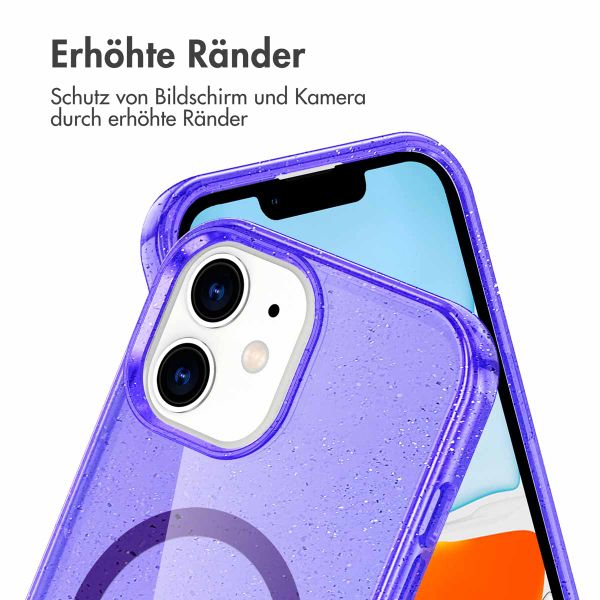 imoshion Sparkle Back Cover mit MagSafe für das Apple iPhone 12 (Pro) - Glitzer Violett