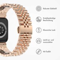 Selencia Jubilee-Edelstahlarmband für die Apple Watch Series 1 bis 9 / SE (38/40/41 mm) | Series 10 (42 mm) - Rose Gold