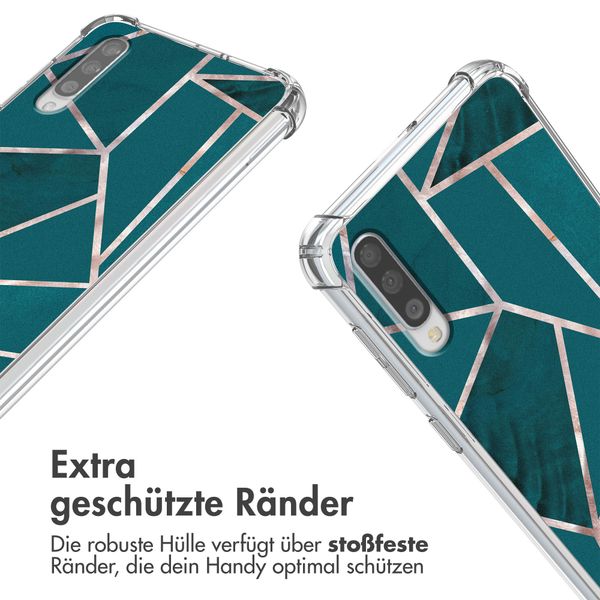 imoshion Design Hülle mit Band Samsung Galaxy A50 / A30s - Petrol Green Graphic