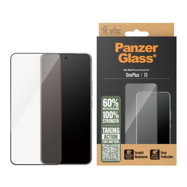 PanzerGlass Ultra-Wide Fit Antibakterieller Displayschutz OnePlus 13