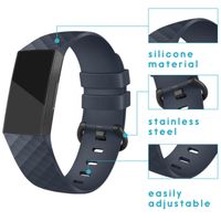 imoshion Silikonband für das  Fitbit Charge 3 / 4 - Dunkelblau