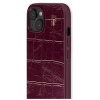 iDeal of Sweden MagSafe-Hülle aus veganem Leder Apple iPhone 13 / 13 Pro / 14 / 16e - Fine Wine Croco