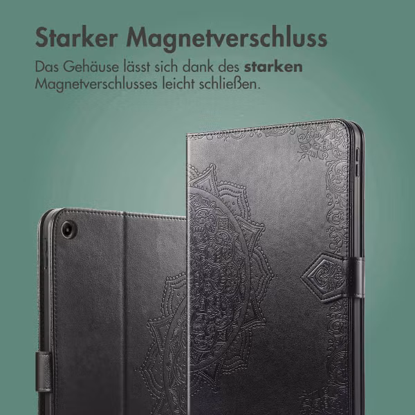 imoshion Mandala Klapphülle Samsung Galaxy Tab A9 Plus - Schwarz