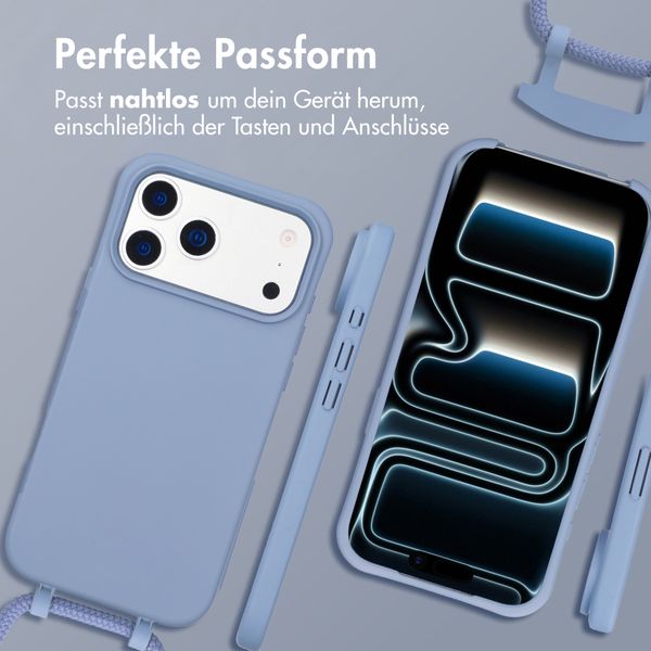 imoshion Color Backcover mit abnehmbarem Handykette und MagSafe Apple iPhone 17 Pro - Ash Blue