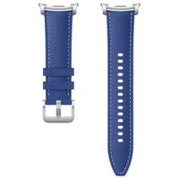 Samsung Original Hybrid Vegan Leder Armband für das  Samsung Galaxy Watch 8 (40/44mm) / Classic (46mm) - Navy