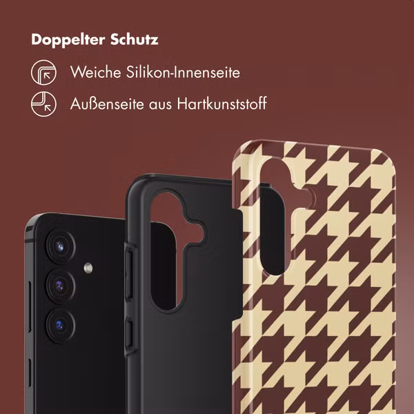 Selencia Vivid Back Cover Samsung Galaxy S25 FE - Pied-de-Poule