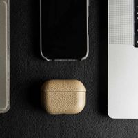 Accezz Echtes Leder Case Apple AirPods Pro 3 - Taupe