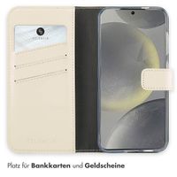 Selencia Echtleder Klapphülle Samsung Galaxy S24 - Greige