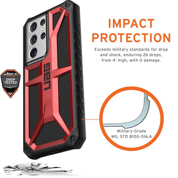 UAG Monarch Case für das Samsung Galaxy S21 Ultra - Crimson Red