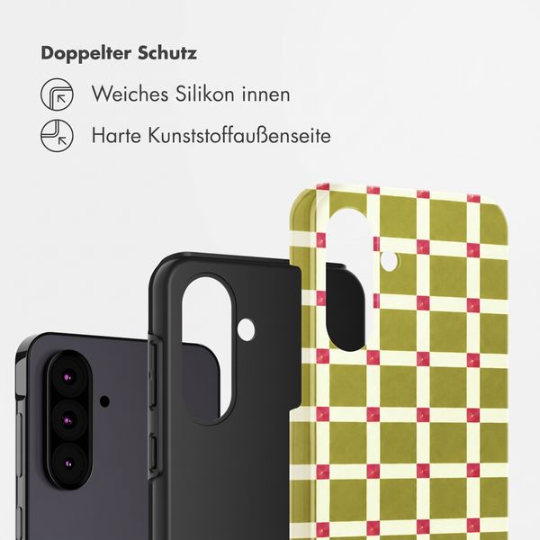 Selencia Vivid Back Cover Samsung Galaxy A36 / A56 - Check This Olive