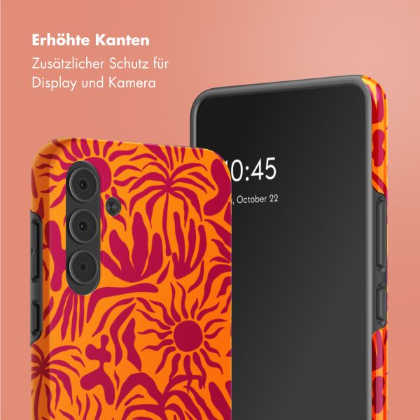 Selencia Vivid Tough Back Cover für das Samsung Galaxy A55 - Tropical Vibes Apricot