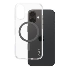 PanzerGlass CARE Urban Combat Case MagSafe für das iPhone 16 - Transparent / Schwarz