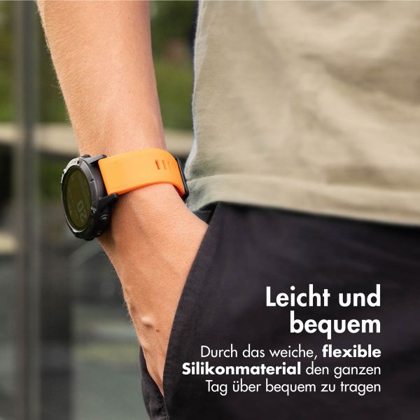 imoshion QuickFit® Silikonarmband - 22 mm Garmin Watch Anschluss - Orange