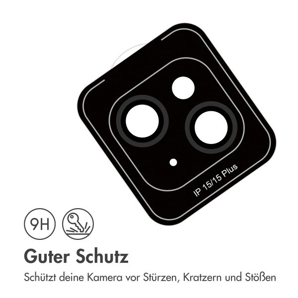 imoshion 2er-Pack Objektivschutz für Kamera für das Apple iPhone 15 / 15 Plus - Black