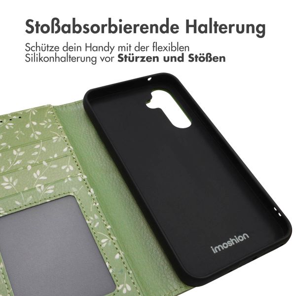 imoshion Design Klapphülle Samsung Galaxy A54 (5G) - Green Flowers