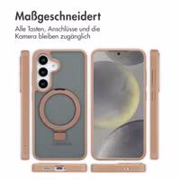 Accezz Ring Stand Backcover mit MagSafe für das Samsung Galaxy S25 - Brown