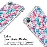 imoshion Design Hülle mit Band Apple iPhone Xr - Jellyfish Watercolor
