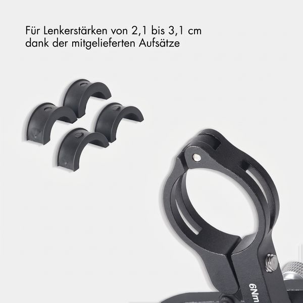 imoshion Aluminium Fahrrad-Handyhalterung - Leichtgewicht - Universal - Schwarz
