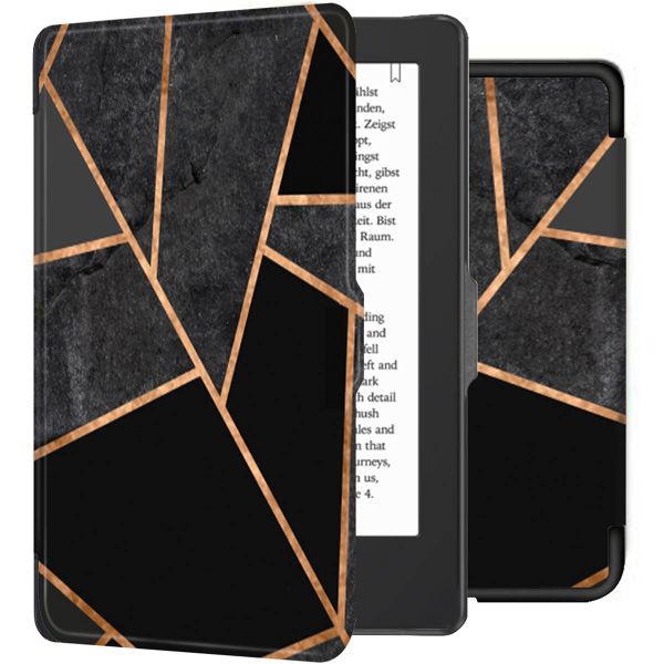 imoshion Design Slim Hard Case Klapphülle für das Tolino Shine 4 - Black Graphic