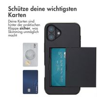 imoshion Backcover mit Kartenfach Apple iPhone 16 Plus - Schwarz