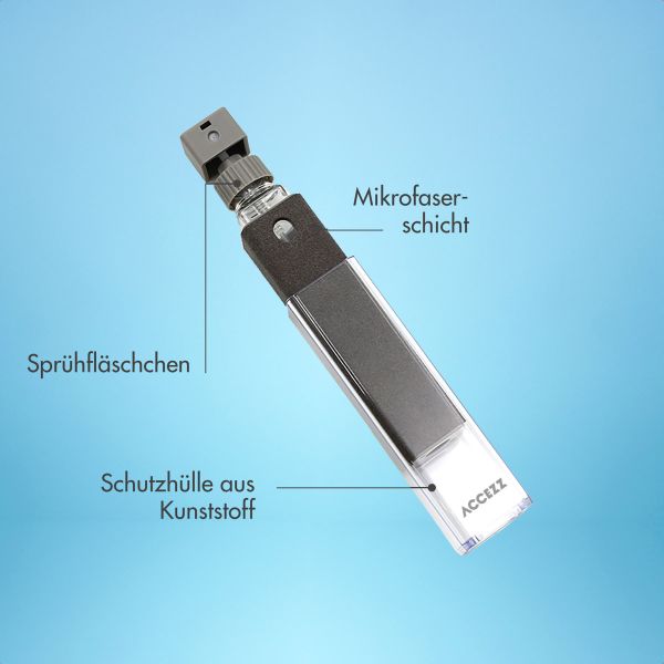 Accezz 2-in-1 Bildschirmreiniger Spray - Grau