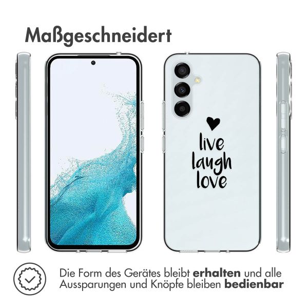 imoshion Design Hülle für das Samsung Galaxy A54 (5G) - Live Laugh Love - Schwarz