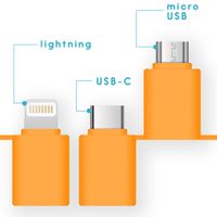 imoshion 3-in-1 Ventilator für Smartphones Lightning, USB-C & Micro-USB - Orange