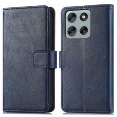 imoshion Luxuriöse Klapphülle Motorola Moto G56 - Dunkelblau