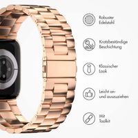 imoshion Edelstahlarmband für das Apple Watch Series 1 bis 11 / SE / Ultra (44/45/46/49 mm) - Rose Gold