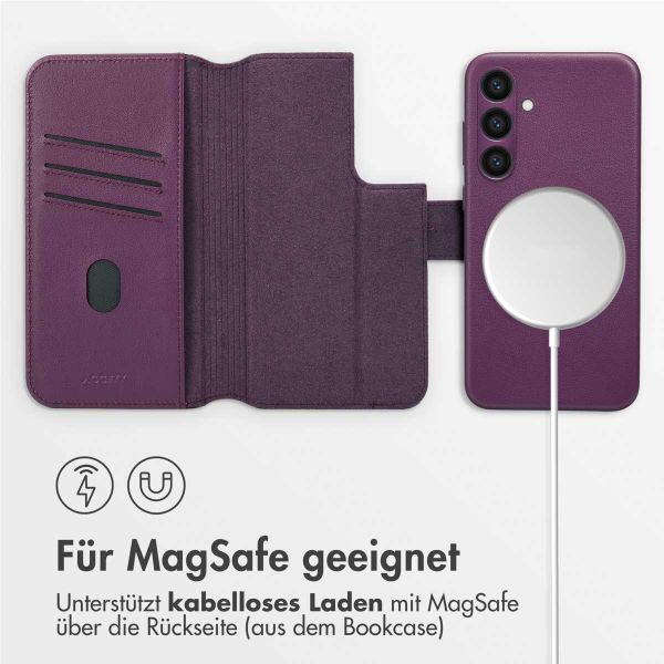 Accezz 2-in-1 Klapphülle aus Leder mit MagSafe Samsung Galaxy S23 FE - Heath Purple