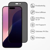 Accezz Privacy Displayschutz aus gehärtetem Glas für das Apple iPhone 16 Pro Max