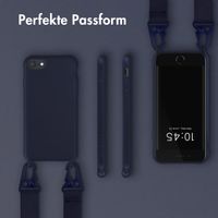 Selencia SilikonHülle mit abnehmbarem Band Apple iPhone SE (2022 / 2020) / 8 / 7 - Dunkelblau