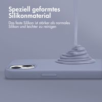 Accezz Liquid Silikoncase für das Apple iPhone Xr - Lavender Gray