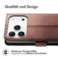 imoshion Luxuriöse Klapphülle Apple iPhone 18 Pro / 17 Pro - Dunkelbraun