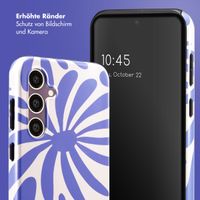 Selencia Vivid Back Cover Samsung Galaxy S23 FE - Modern Bloom Sapphire Blue