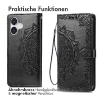 imoshion Mandala Klapphülle iPhone 16 - Schwarz