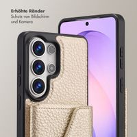 Selencia Sera HandyHülle mit Kordel und Umschlag-Kartenhalter Samsung Galaxy S26 Ultra - Champagne
