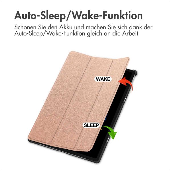 imoshion Trifold Klapphülle Lenovo Idea Tab Plus - Rose Gold