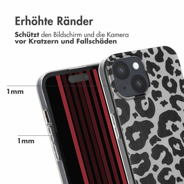 imoshion Design Hülle Apple iPhone 15 - Leopard Transparent