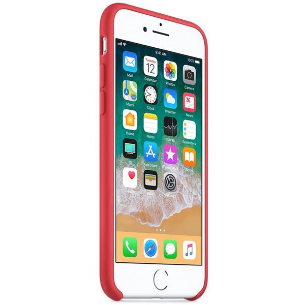 Apple Silikon-Case iPhone SE (2022 / 2020) / 8 / 7 - Red Raspberry