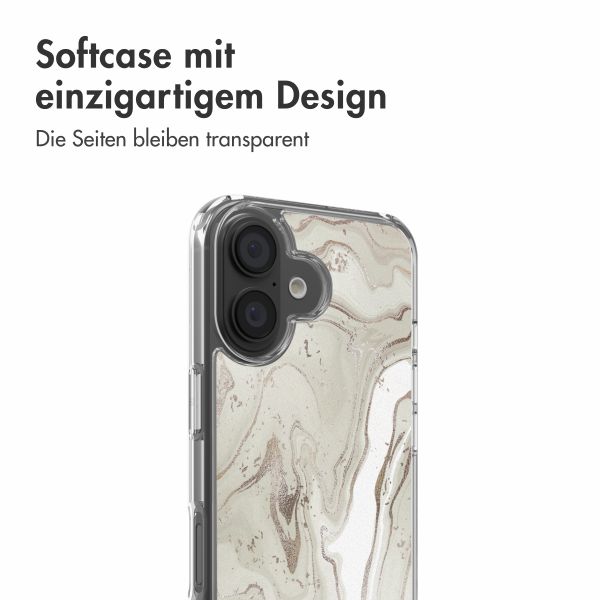 imoshion Design Hülle Apple iPhone 16 - Sandy Marble