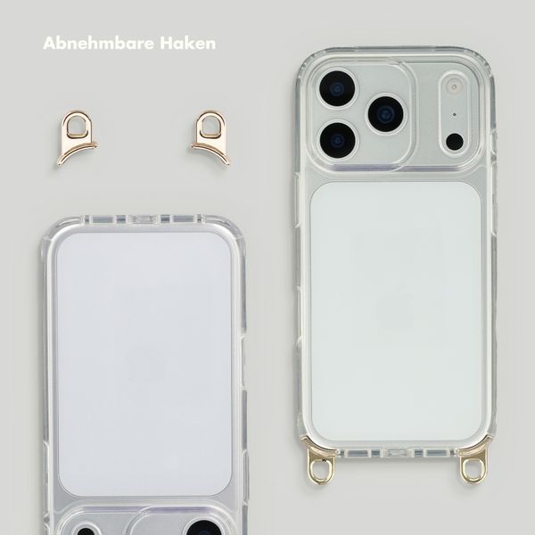 Selencia Backcover mit abnehmbaren Haken Apple iPhone 17 Pro - Transparent