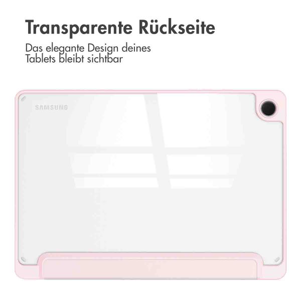 imoshion Trifold Hardcase Klapphülle für das Samsung Galaxy Tab A9 Plus - Rosa